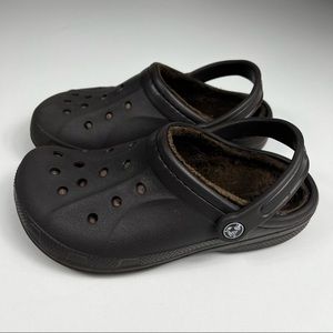 Crocs Baya Lined Women's Size 7 Brown Clogs Casual Shoes